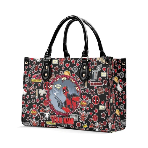 Personalized Deadpool-Luxury Women PU Leather Handbag Halloween Christmas Gift