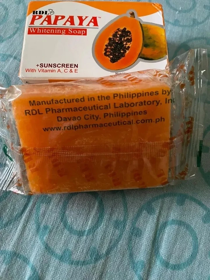 6pcs X LIKAS Papaya Skin Whitening Herbal Face and Body Bar Soap 135g NEW - Image 3 of 3