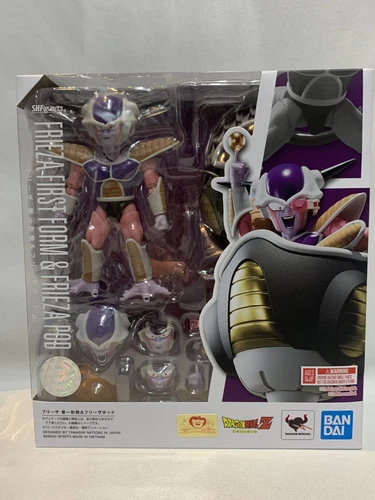 BANDAI S.H. Figura de acción Figuarts Dragon Ball Z Freeza 1st Form & Freezer Pod