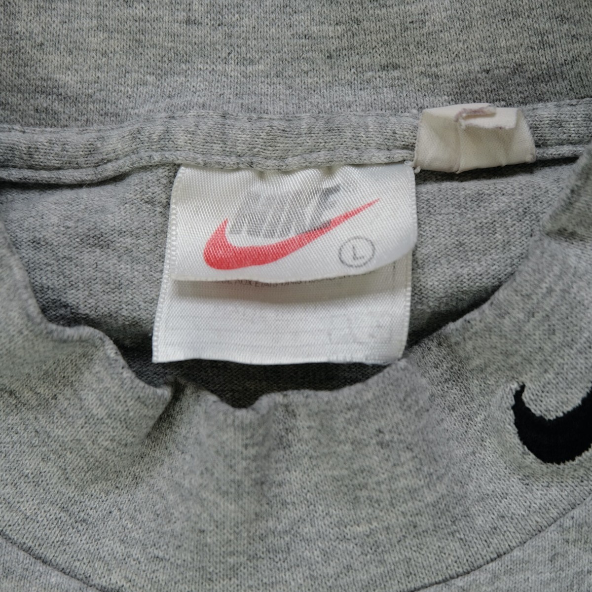 Rare Vintage NIKE Embroidered Swoosh Long Sleeve T Shirt 90s 2000s 