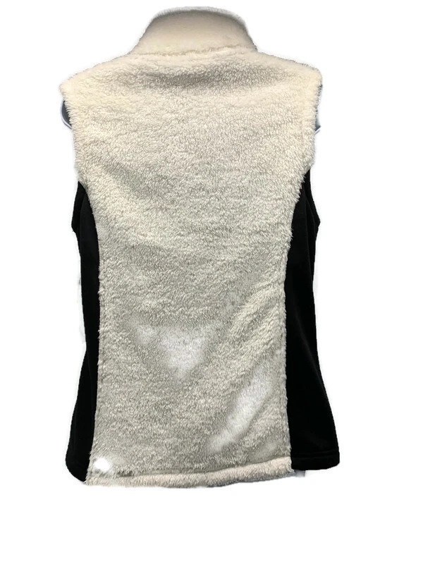 Exertek Womens Vest Ivory w/ Black Size M Athletic Zipper Pockets - Image 3 of 4