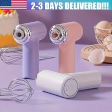 Cordless 3-Speed Hand Mixer - Dough Kneader & Egg Whisk for Baking, Cooking