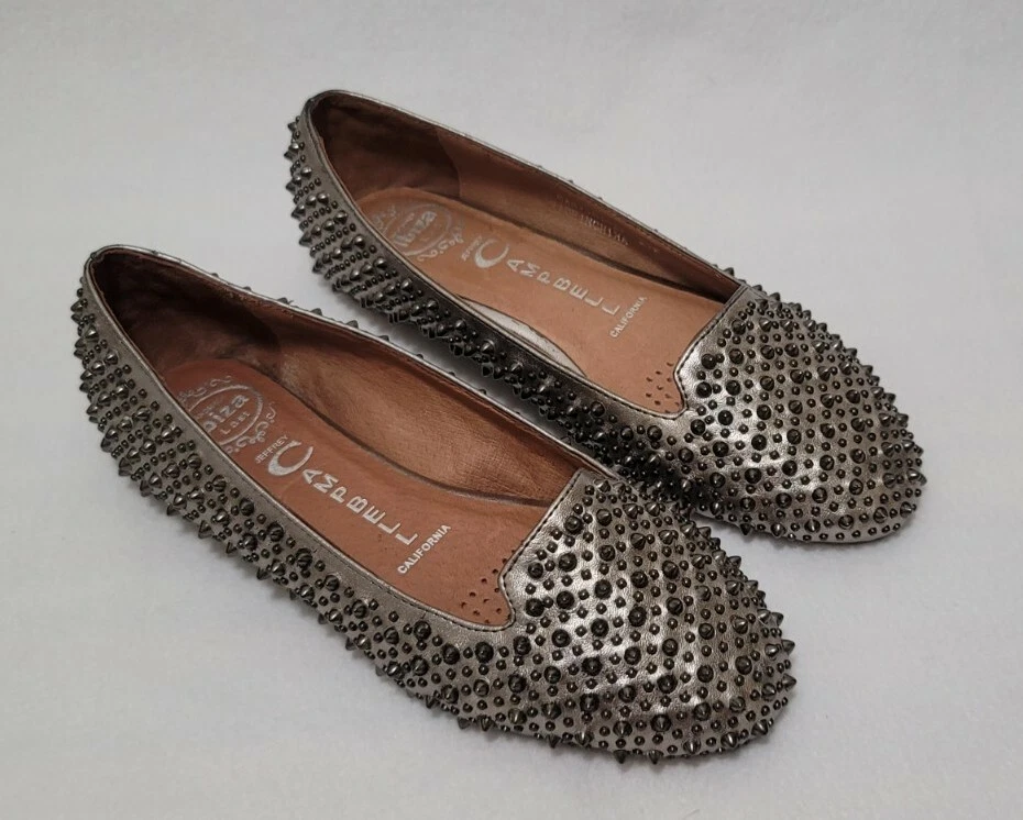 Campbell Martini Pewter Leather Loafers Women&#039;s 6.5 | eBay