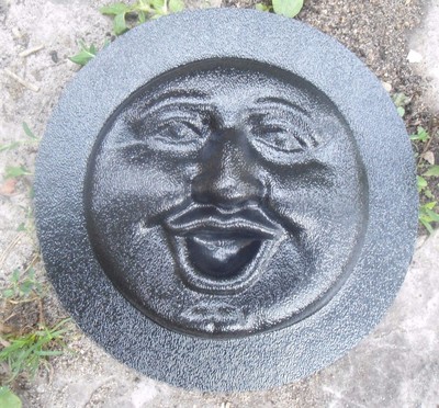 Smile face  plastic mold cement plaster  concrete mould 5'' x 1/3''