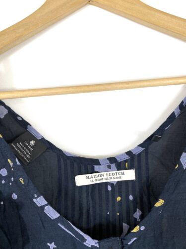 Maison Scotch Damen Tank Top Bluse Gr. 1/S ärmellos U-Ausschnitt Baumwolle Indien - Bild 3 von 11
