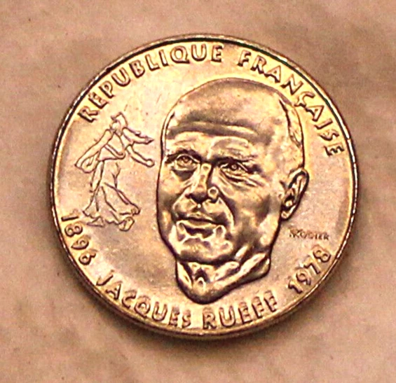 Pièce 1 franc de Jacques Rueff - Collection