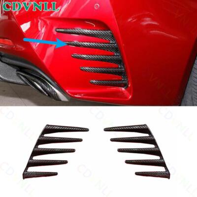 For Lexus RC350 15-2018 Real Carbon Fiber Rear Bumper Canards Diffuser Lip Fins