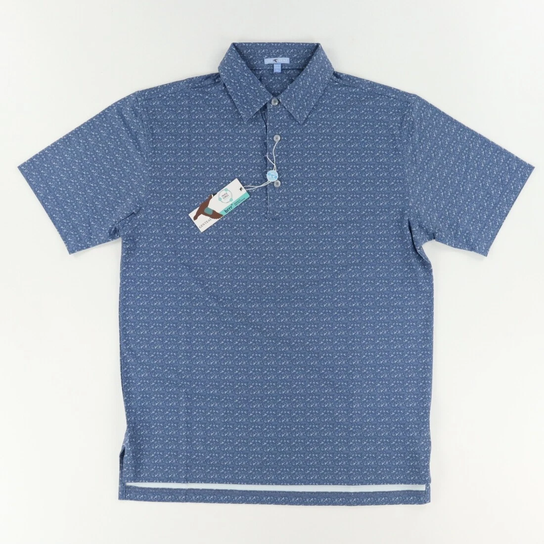 Genteal Brrr Printed Tailgate High Stretch Polo Shirt Navy Men's M