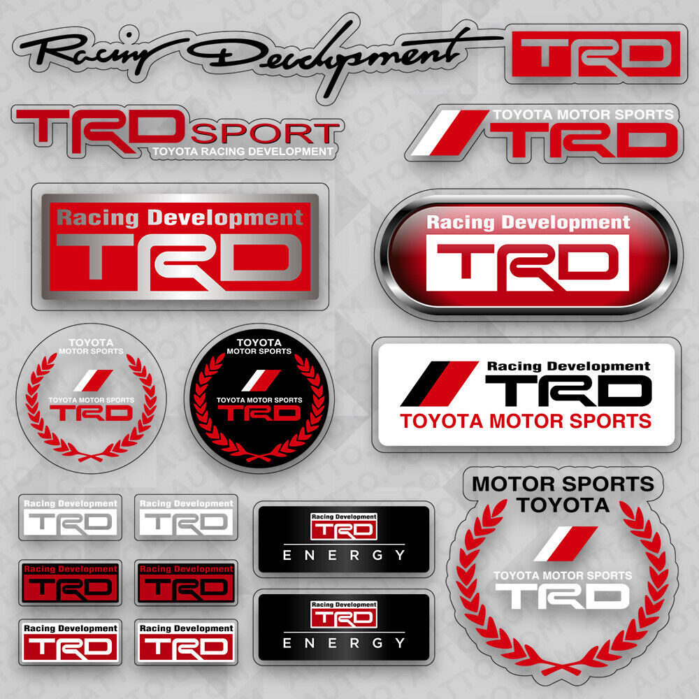 Toyota TRD Racing Development Sport Car Logo Sticker Vinyl Decal ...