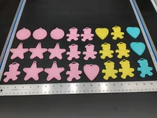 24 Vintage '1999 Premium Balloon Acces' Plastic Balloon Weights Colorful #1668