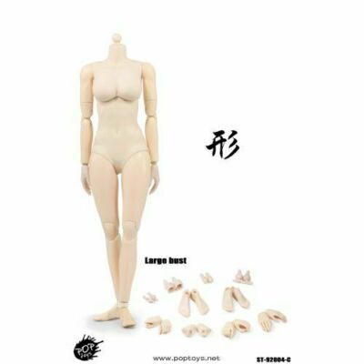 POPTOYS 92004C 1:6 Female Large Bust Pale Skin Flexible Figure Body model doll