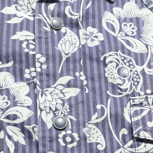 Wrangler Western Wear Men's XL Floral Pearl Snap Classic Fit Button Up Shirt - Picture 9 of 13