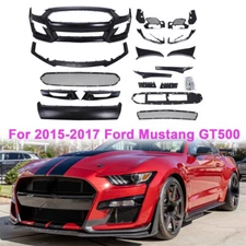 New For 2015 2016 2017 Ford Mustang GT500 Style Front Bumper Cover Assembly Kit