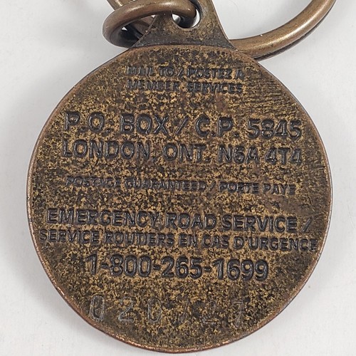 Vintage National Auto League NAL Keychain London Ontario Key Fob Ring - Picture 3 of 5