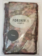 Forever 21 Legwear Tights Hosiery Multi Flower Print ~ Women's, Teen, One Size