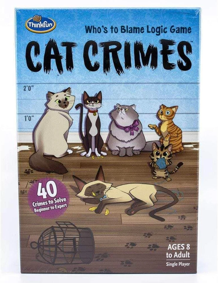 Juego cerebral y rompecabezas Think Fun Cat Crimes para niños y niñas de 8 años y... Foto 2 de 4