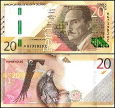 Peru 20 Soles 2019 UNC
