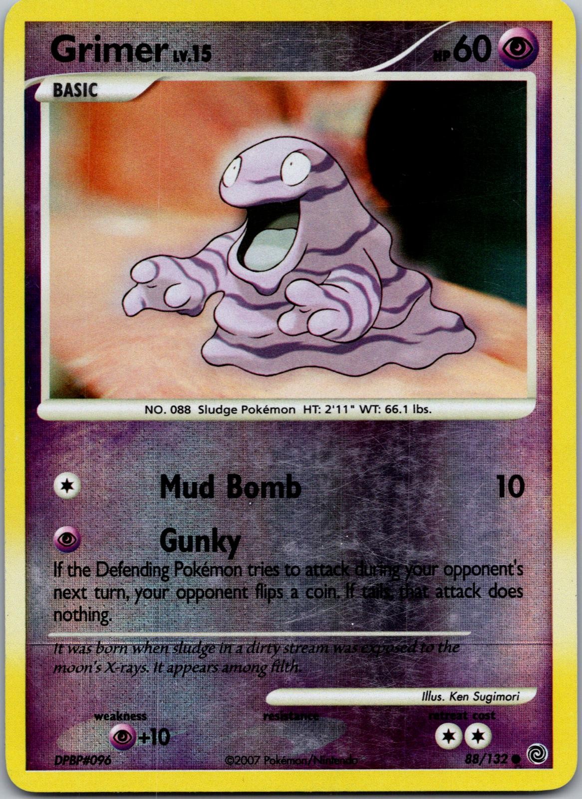 POKEMON GRIMER 88/132 COMMON REVERSE HOLO SECRET WONDERS NM/M