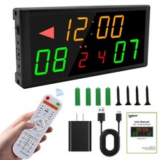 Portable Digital Scoreboard with Shot Clock,Multiple Sport Electronic Scorebo...