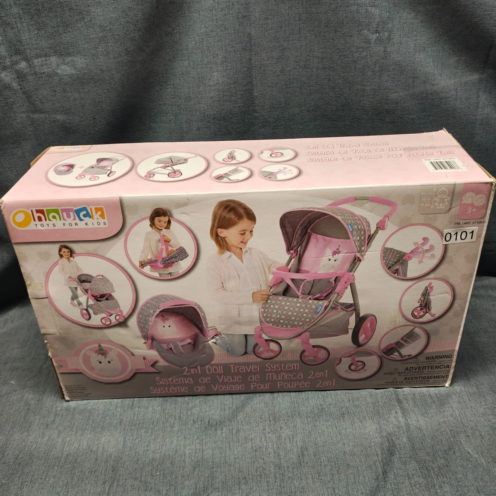 2-in-1 Doll Travel Set Stroller And Carrier System Open Box