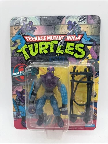 Teenage Mutant Ninja Turtles Foot Solider Figure 44 Back unpunched (1990) TMNT