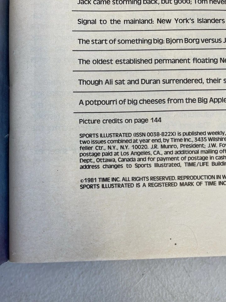 Lote de 6 revistas Sports Illustrated SI 1981 abril agosto septiembre noviembre edición especial Foto 3 de 4