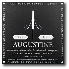 Augustine Classic/Black Low Tension Nylon Guitar String 12 Packs of All 6 String