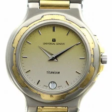 Universal Geneve TiTANiUM Quartz Titanium Watch, 18KEP, Date/Calendar, Gradient