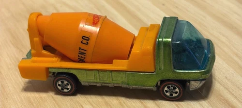 VINTAGE Hot Wheels 1969 Heavyweights Redline Cement Mixer Truck Lime Green