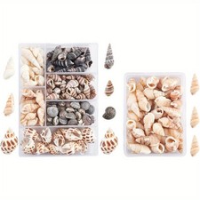 1bag 140pcs 2 style Shell Beads No Hole/Undrilled Mixed color 9 33x6.5