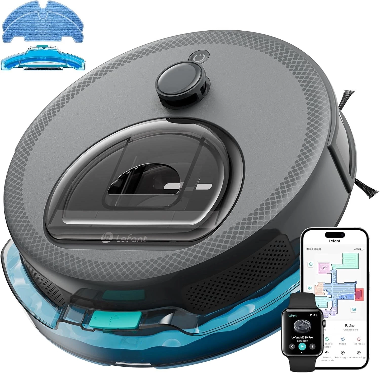Lefant M330 Pro Robot Vacuum and Mop, 5000Pa Suction, dToF Laser Navigation
Opens in a new window or