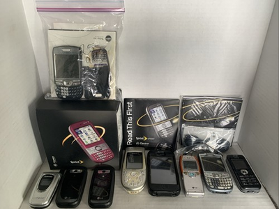 #ad Lot Of 9 Mixed Cell Phones UNTESTED For Scrap Work amp; Parts $59.99