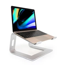 Ergonomic Aluminum Laptop Stand - Detachable Mount Riser Compatible With MacBook
