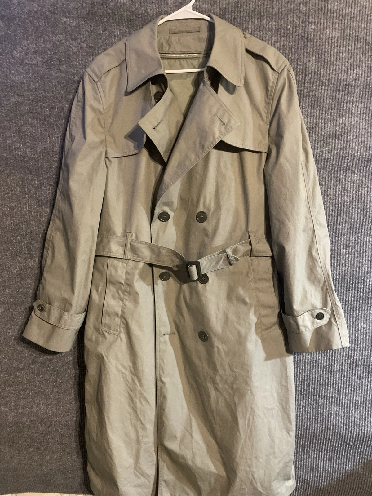 Valor Collection Coat Men’s Size 42XL Belted Military Trench , Removable Liner - product detail image 7