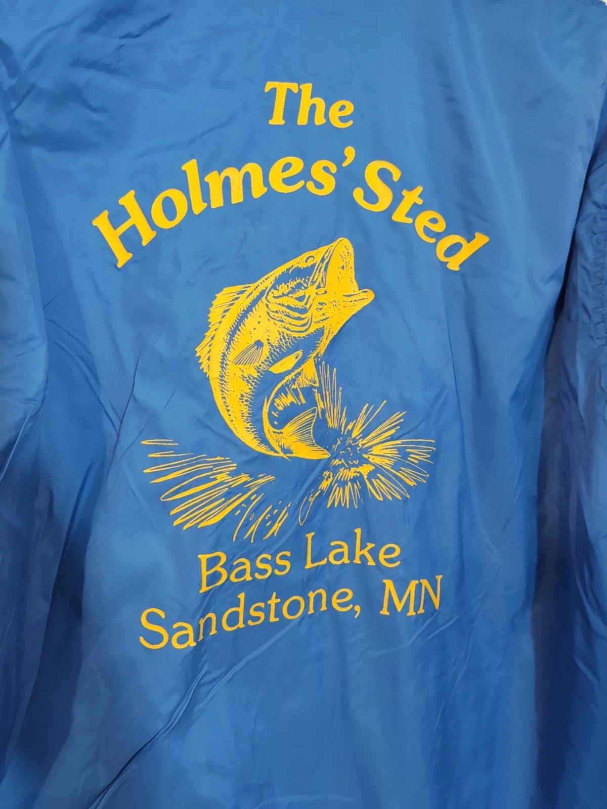 Vintage 70s West Wind The Holmes Sted MN Windbreaker Jacket Medium Blue Snap - product detail image 6