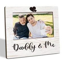 Daddy & Me Photo Frame Gift, Wood Picture Frame Present, Step Dad Gifts, A Gi...