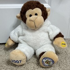 Build-A-Bear Workshop Talking Monkey Plush 2007 Brown Beige White Medium