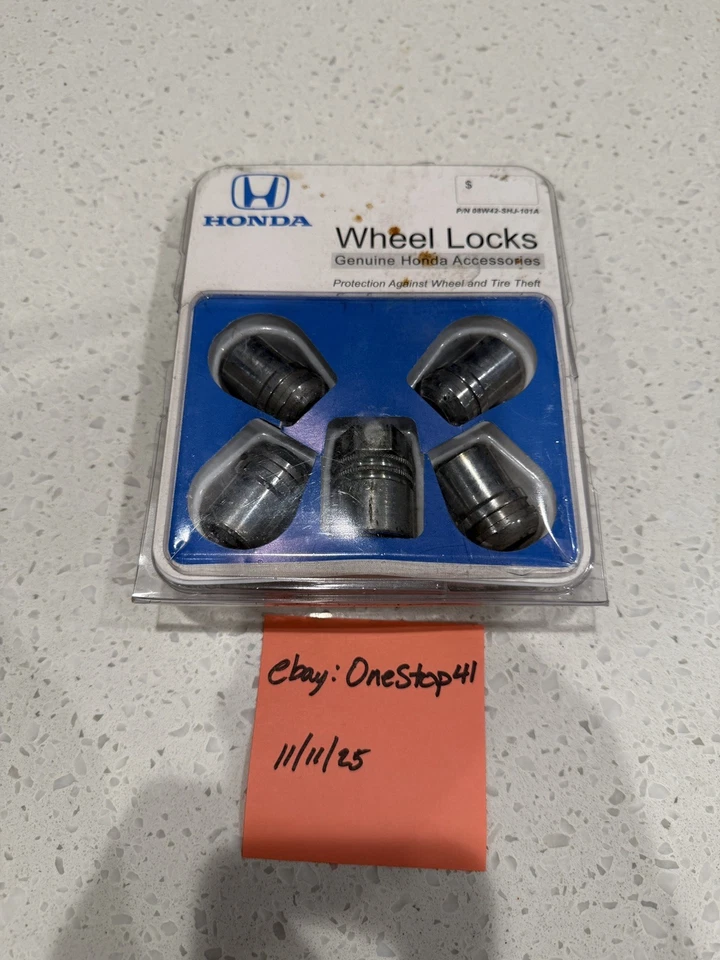 Cerraduras de rueda OEM HONDA 08W42-SHJ-101A Fit Odyssey, Honda Pilot, Honda Ridgeline Foto 4 de 4