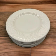 6x Homer Laughlin China GOTHIC White 6.25" Small Plates