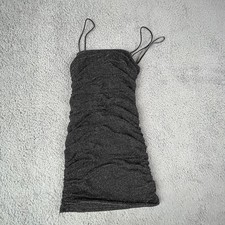 Princess Polly Dress Womens 8 Glitter Bodycon Ruched Mini Party Spaghetti Straps