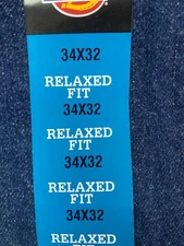 Dickies Flannel Lined Mens Relaxed Fit Blue Faded Distressed Jeans Size 34X32