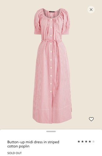 J.Crew Cotton Shirtwaist Dress XL NWT
