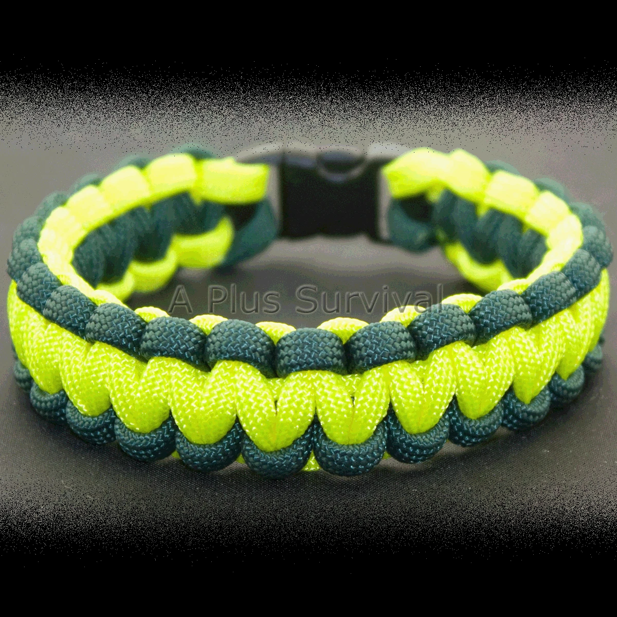 CERT Green Neon Yellow Paracord Rope Survival Bracelet 9 Feet 7