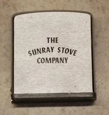 The Sunray Stove Company Delaware Ohio Advertising Zippo Tape Measure