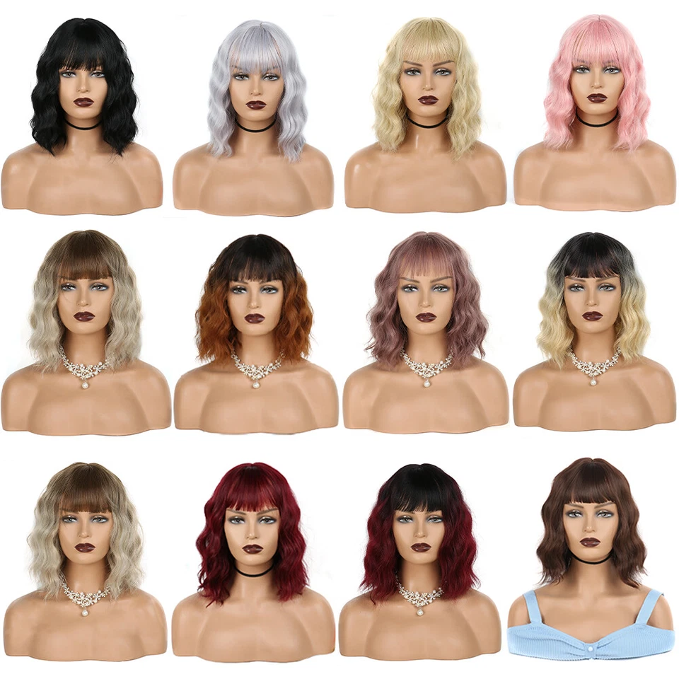 Bob Kurzhaarperücken Natural Look in Cospaly Party Damen Vollperücke im täglichen Auftragen