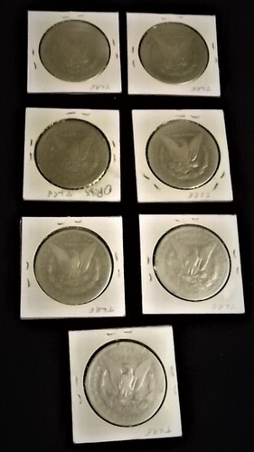 7 PCS, US 90% SILVER DOLLARS, 1891-S TO 1903-S, CIRCULATED, SEE PHOTOS & LIST - Picture 5 of 8