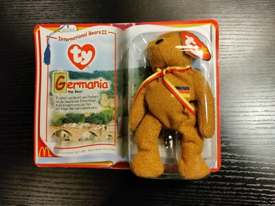 TY Teenie Beanie Babies GERMANIA The Bear 1999 INTERNATIONAL Bears II McDonalds