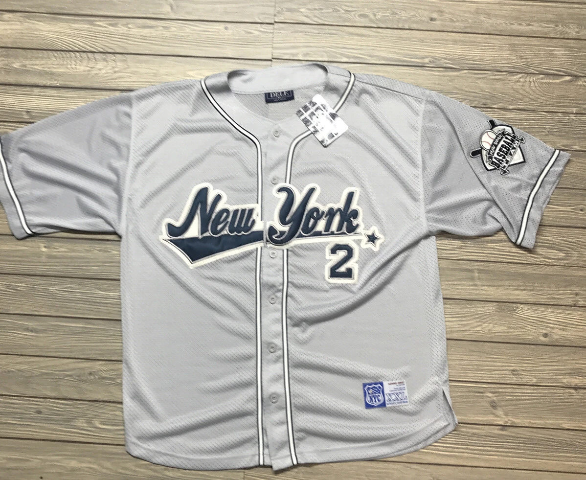 DELF New York TEAM #2 Gray MLB Baseball Jersey Size XL Men New Old Stock