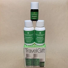 DermOrganic Salon Travel Kit 1 oz Shampoo, 1 oz Masque & .17 oz Treatment Set 