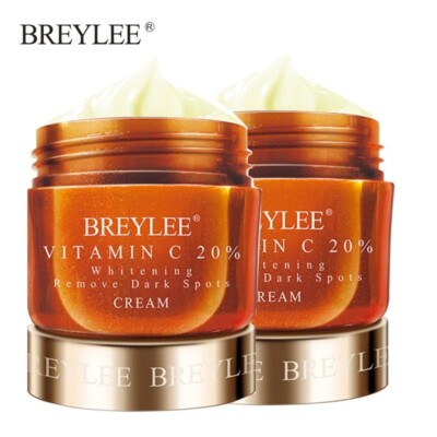 2pcs BREYLEE Vitamin C 20% VC Whitening Facial Cream Repair, Dark sport, 